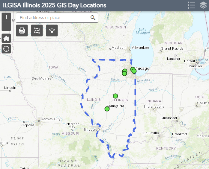 Map of GIS Day Locations